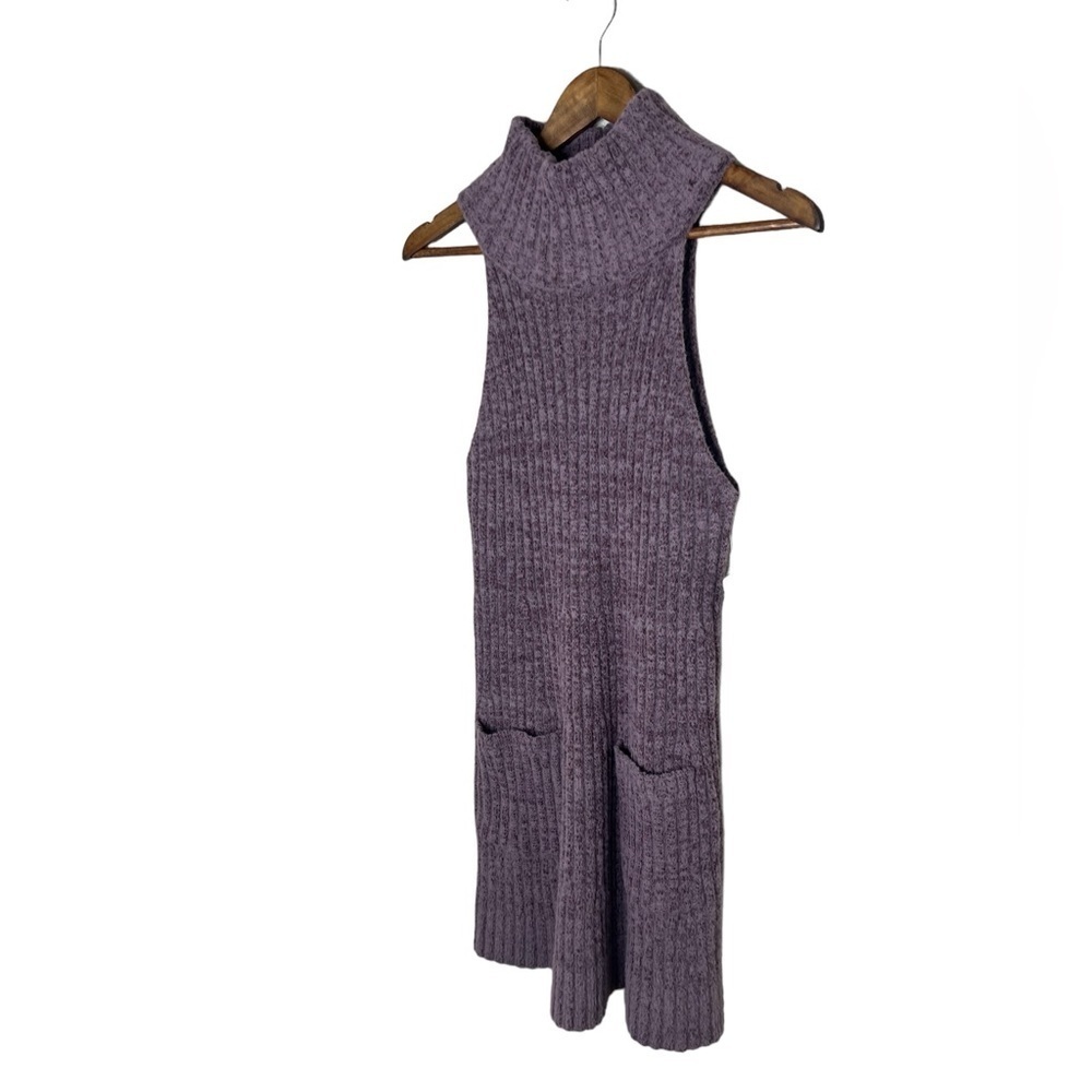 Free People Women’s Purple Claude Mockneck Mini Knit Dress - Picture 3 of 11